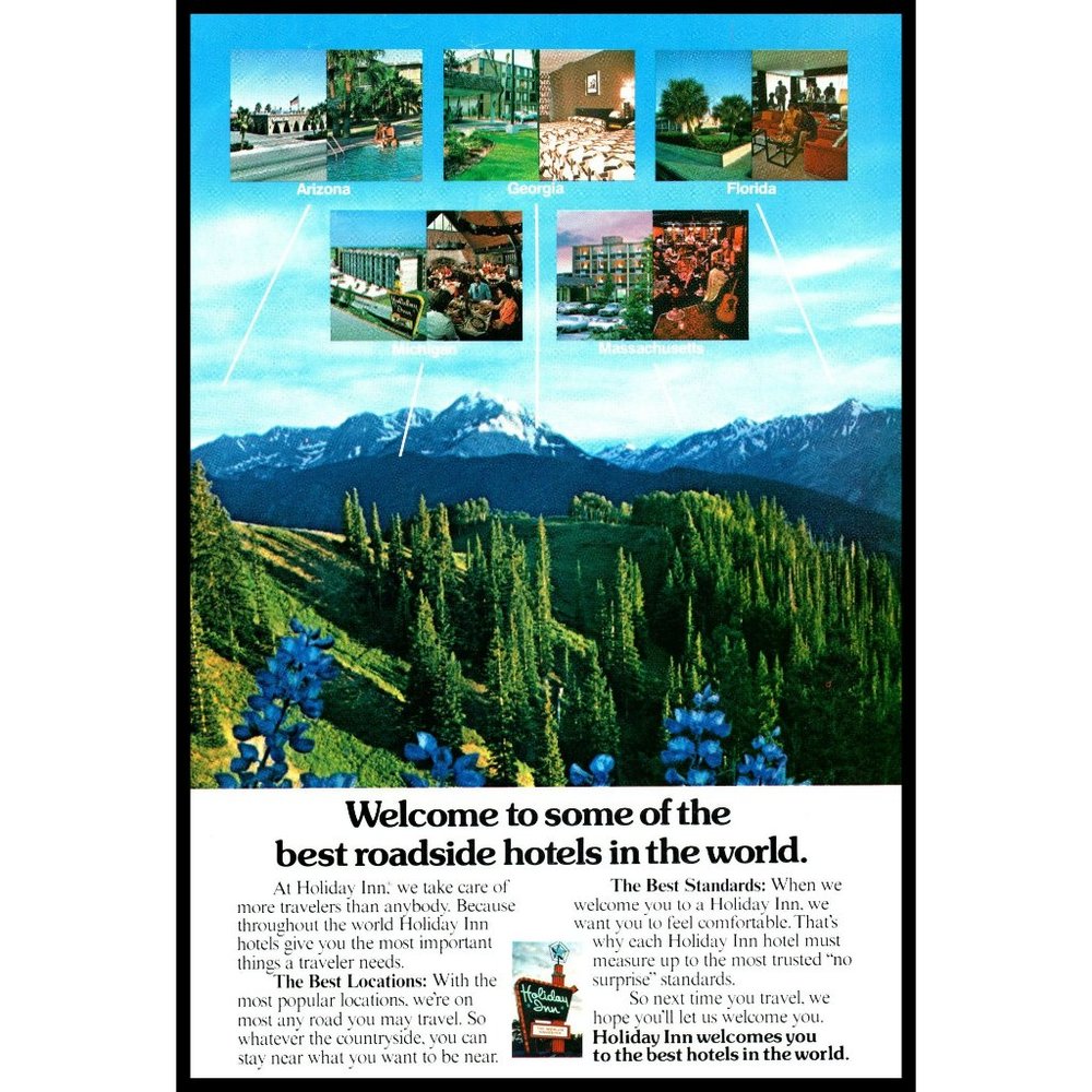 1978 Holiday Inn Best Roadside Hotels In The World Vintage Print Ad Different Lo